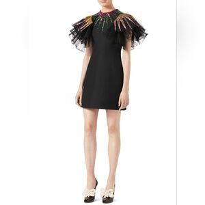 Pretty  black sequin tulle dress. Sz 1